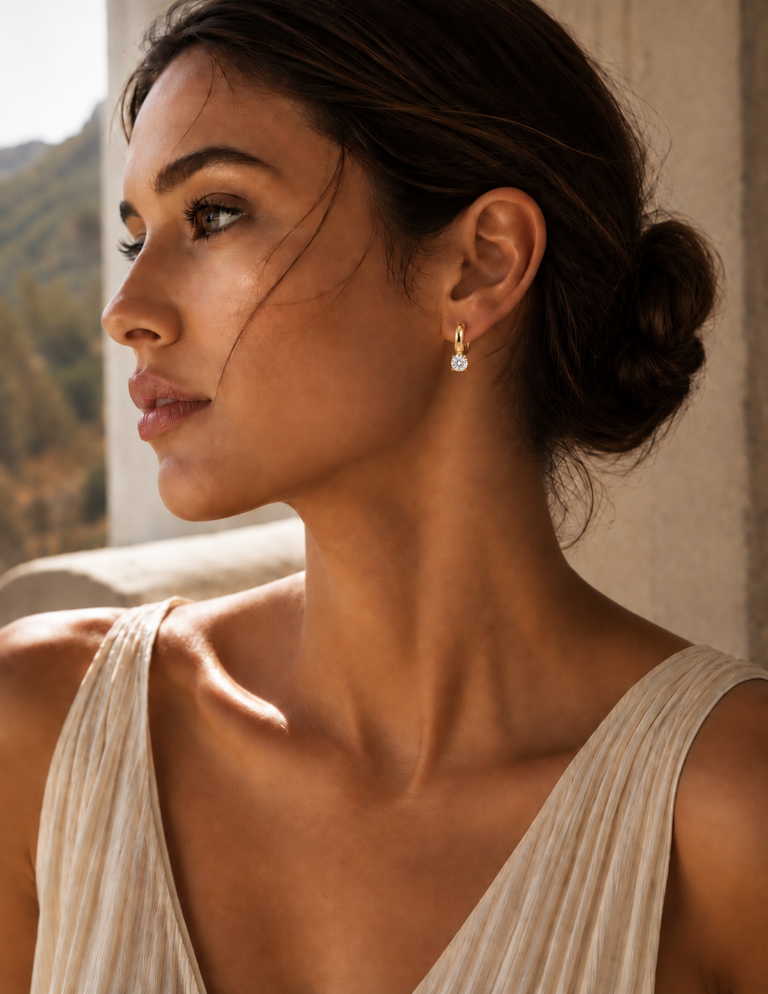 Lumiere Moissanite Huggie Earrings