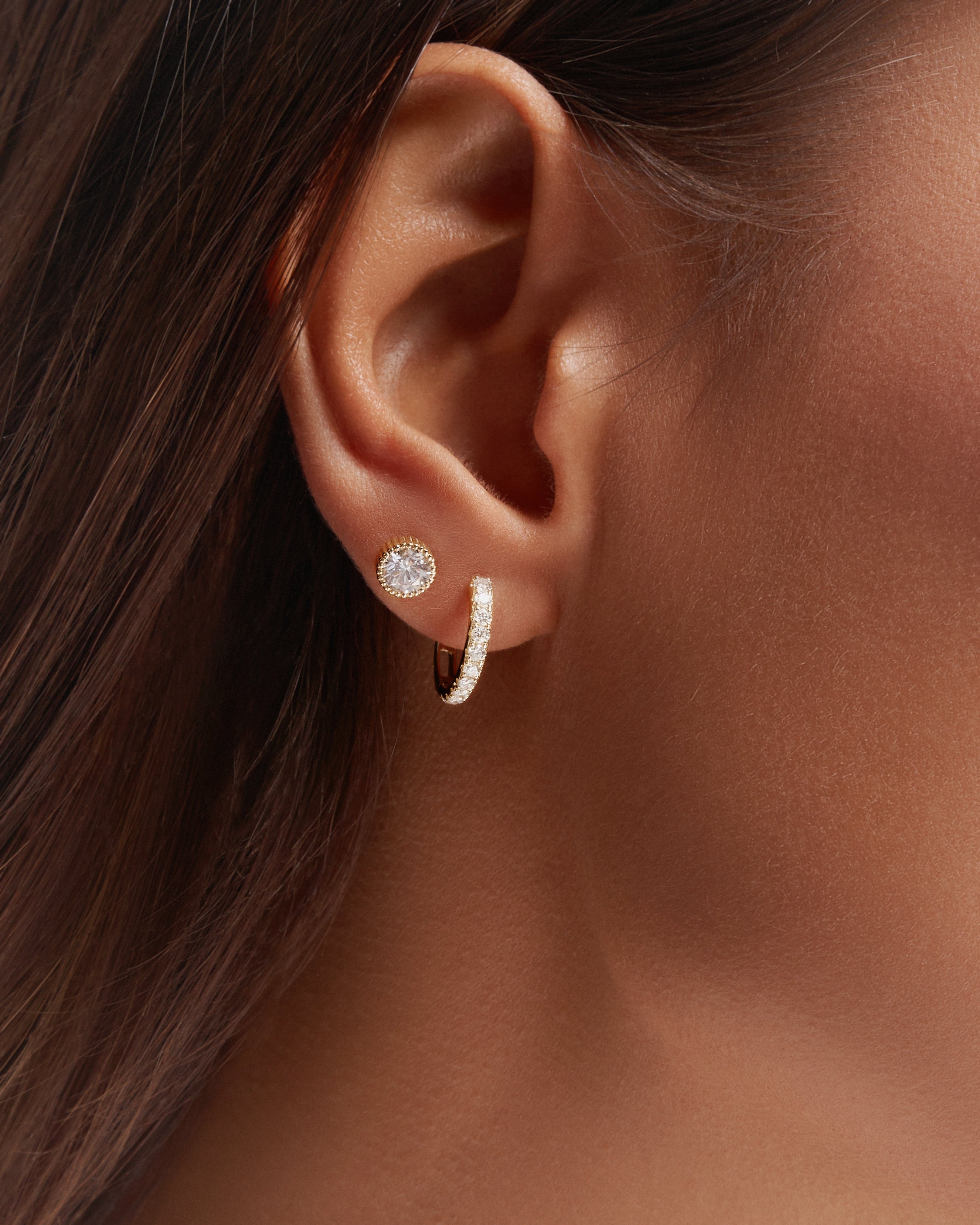 Bold Diamond Huggies