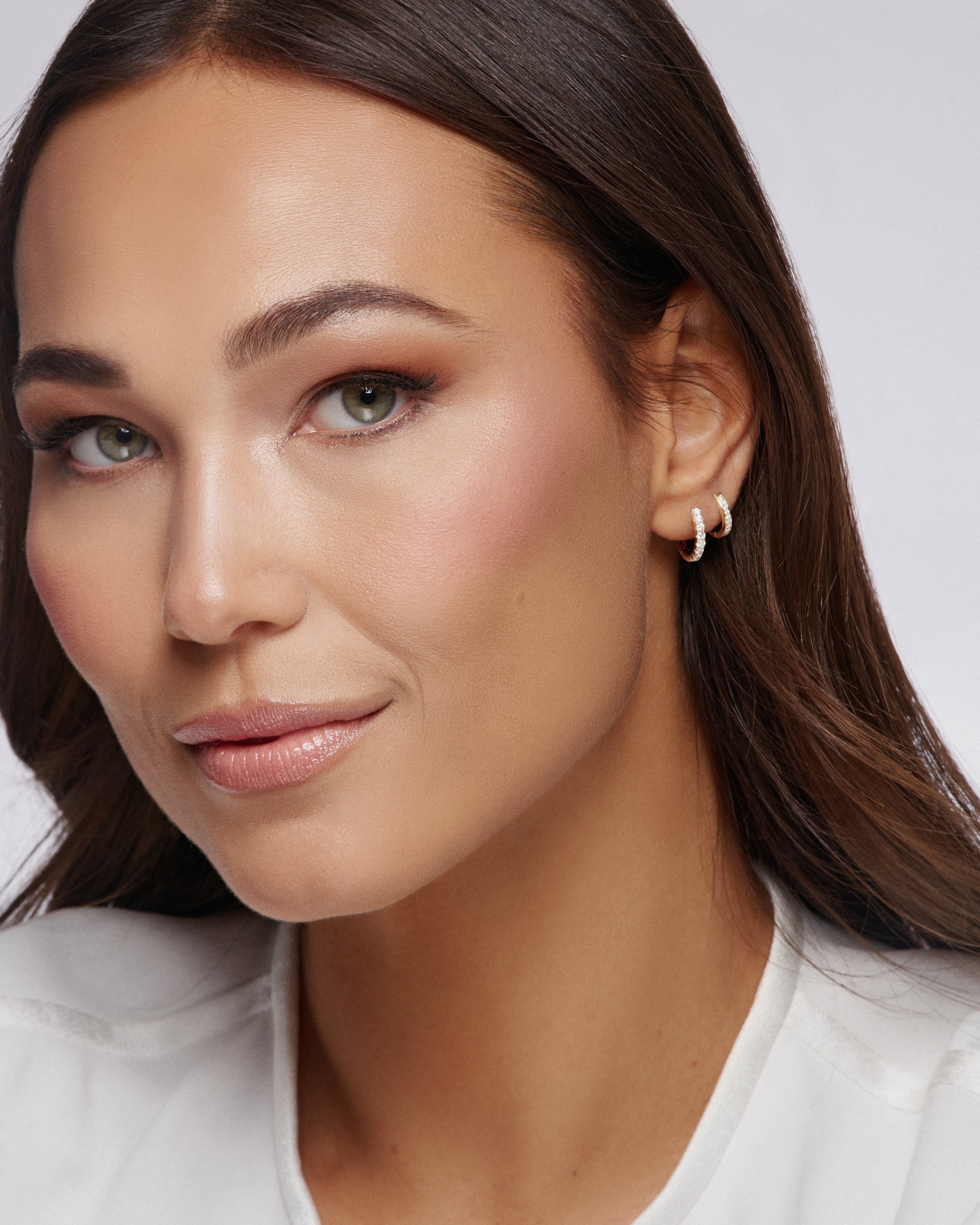 Bold Diamond Huggies