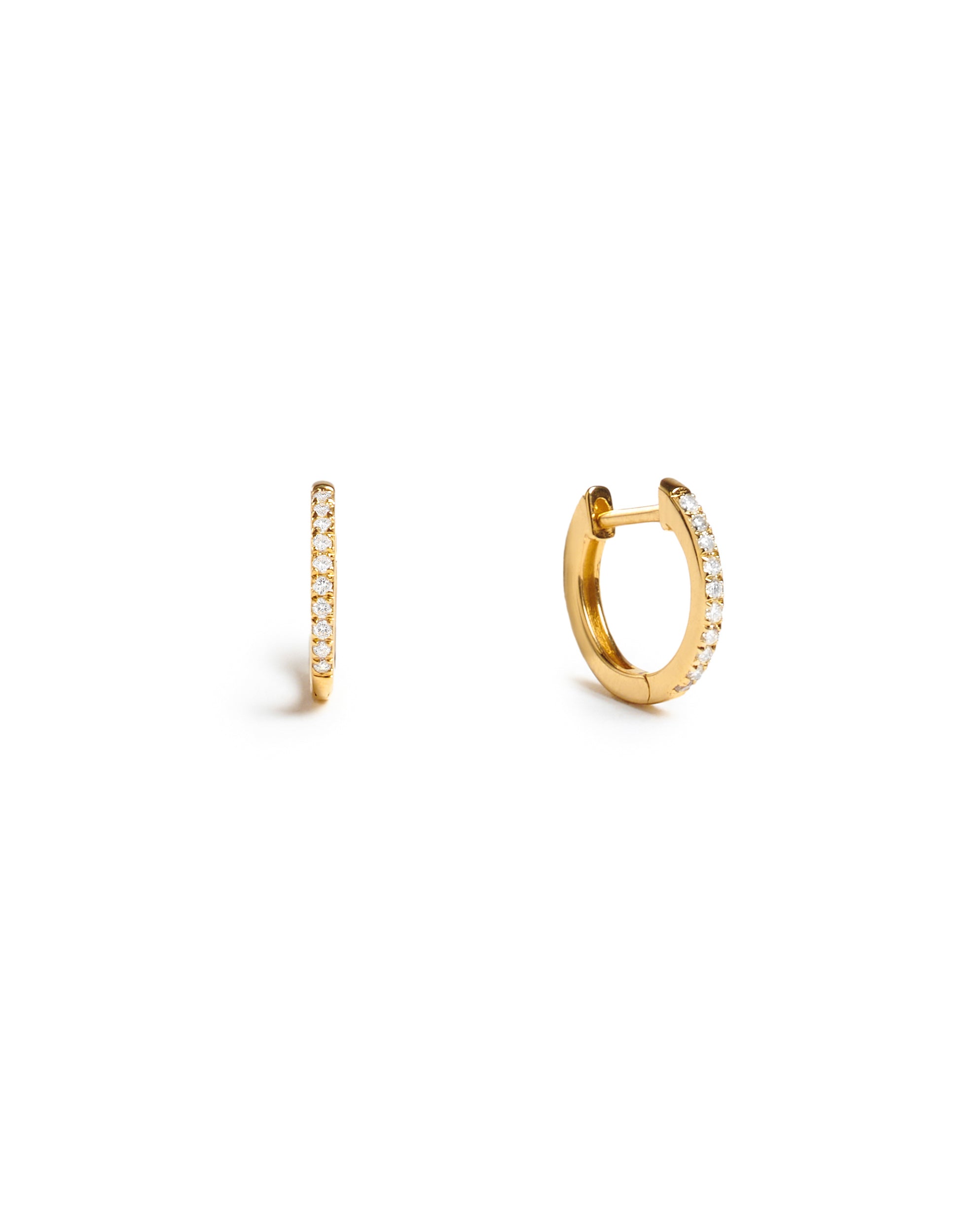 Diamond Pavé Huggie Hoops