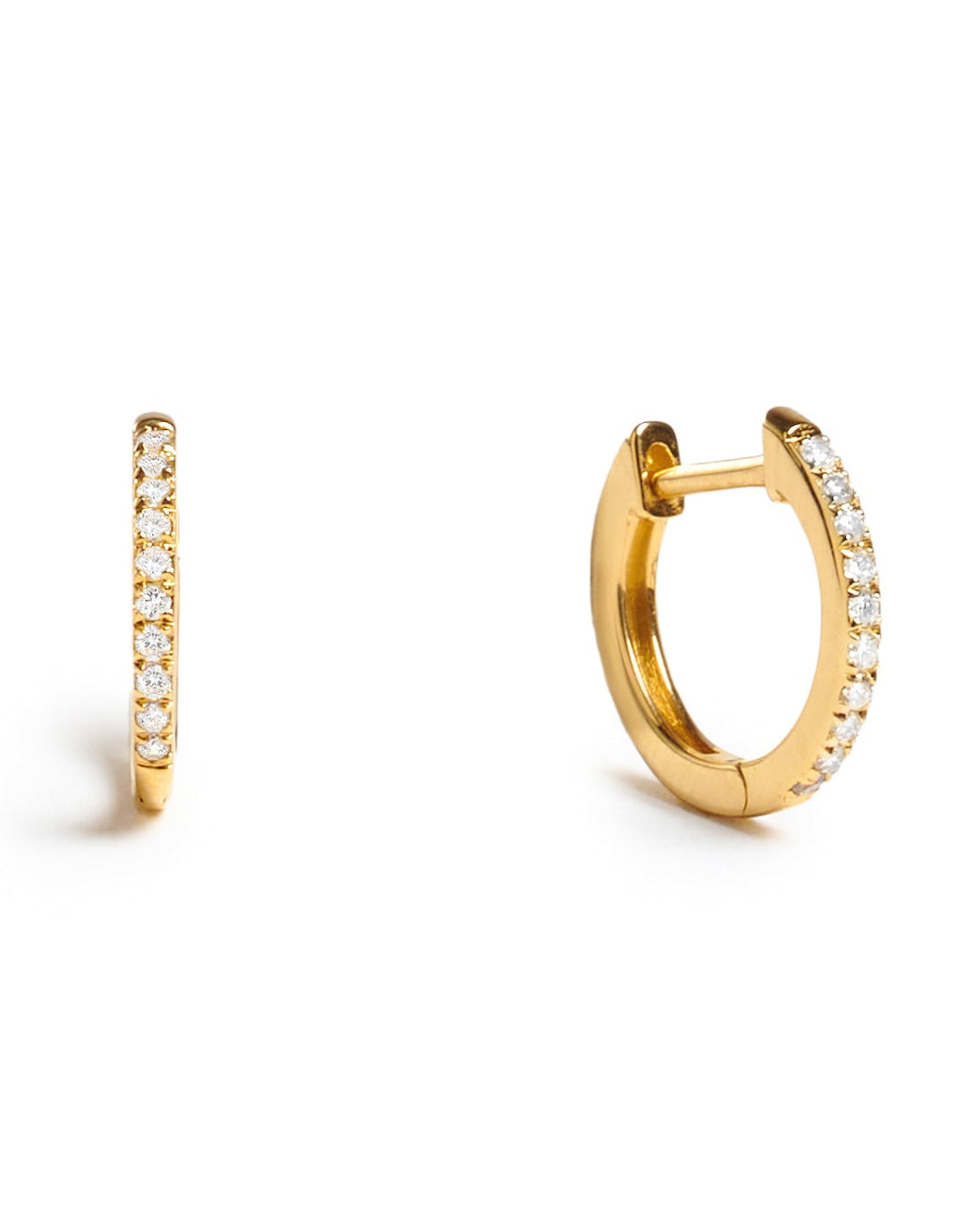 Diamond Pavé Huggie Hoops