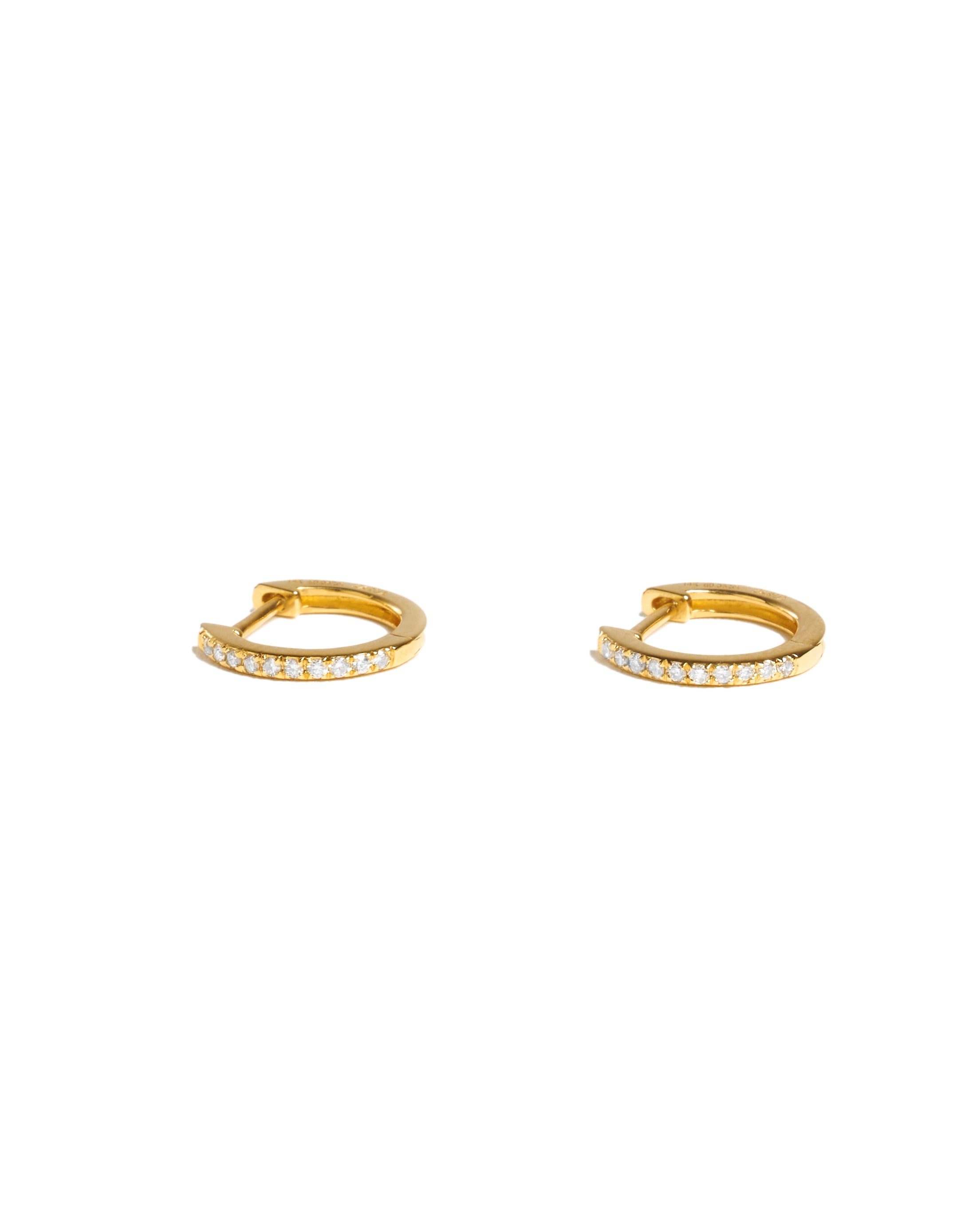 Diamond Pavé Huggie Hoops