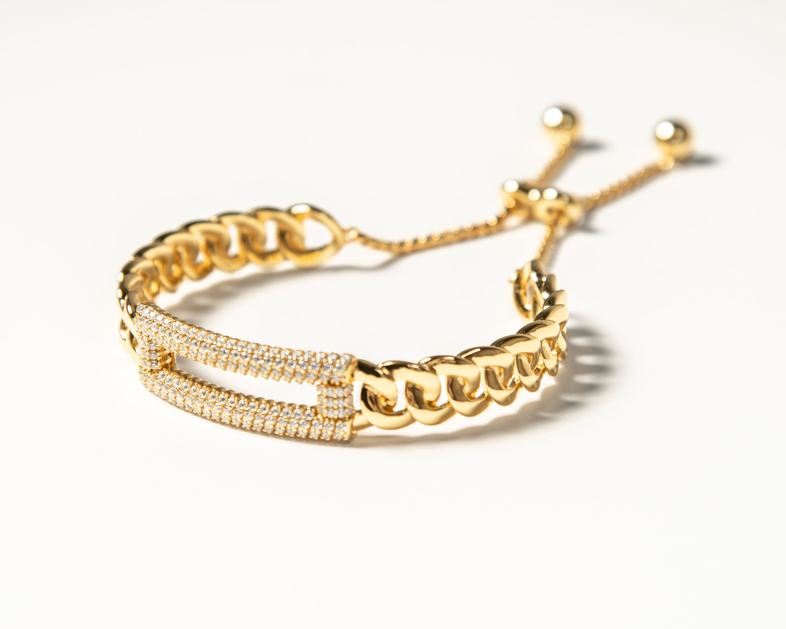 ZARUX - 20K gold vermeil bracelet with cubic zirconia