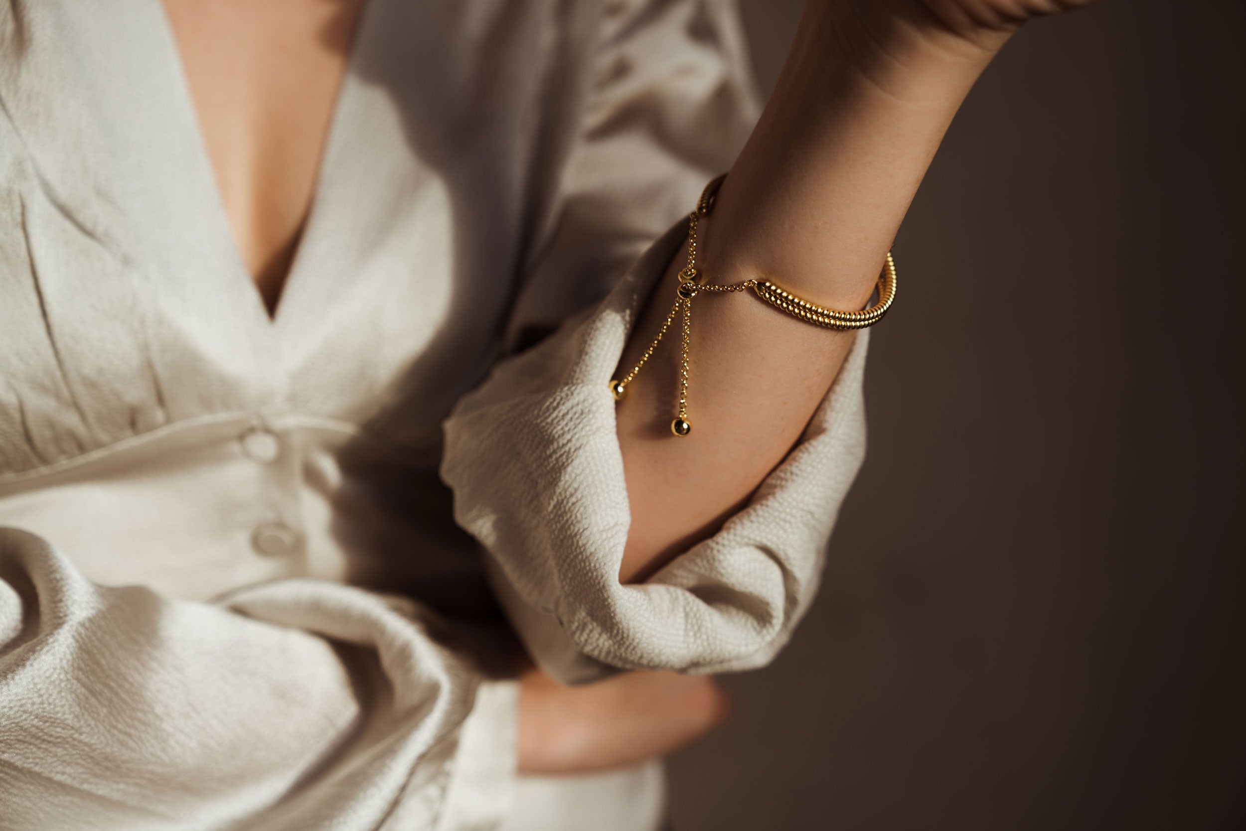 ZARUX- 20k Gold Vermeil Bracelet with black onyx