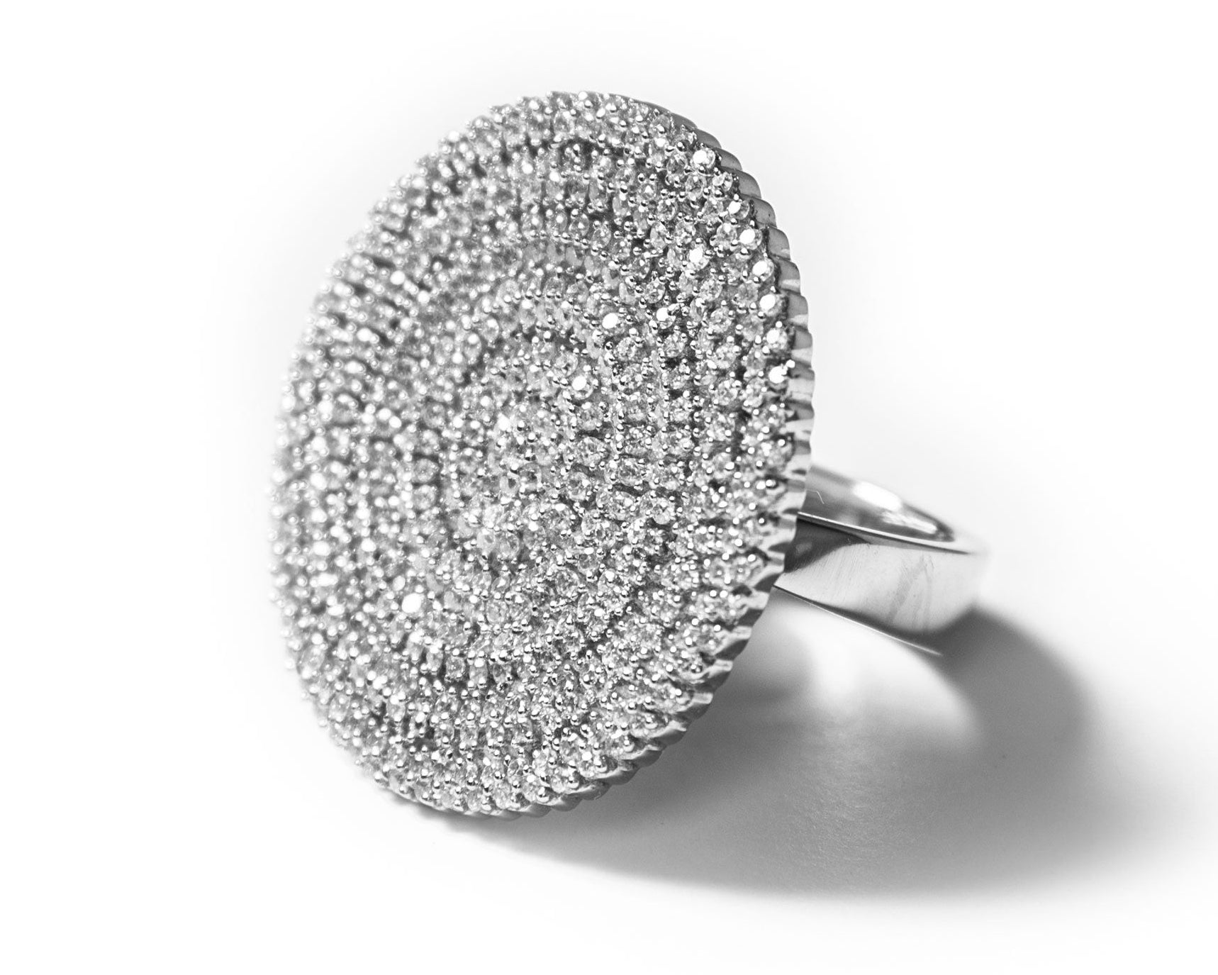 ZARUX - 18k white Gold vermeil with Moissanite stone ring