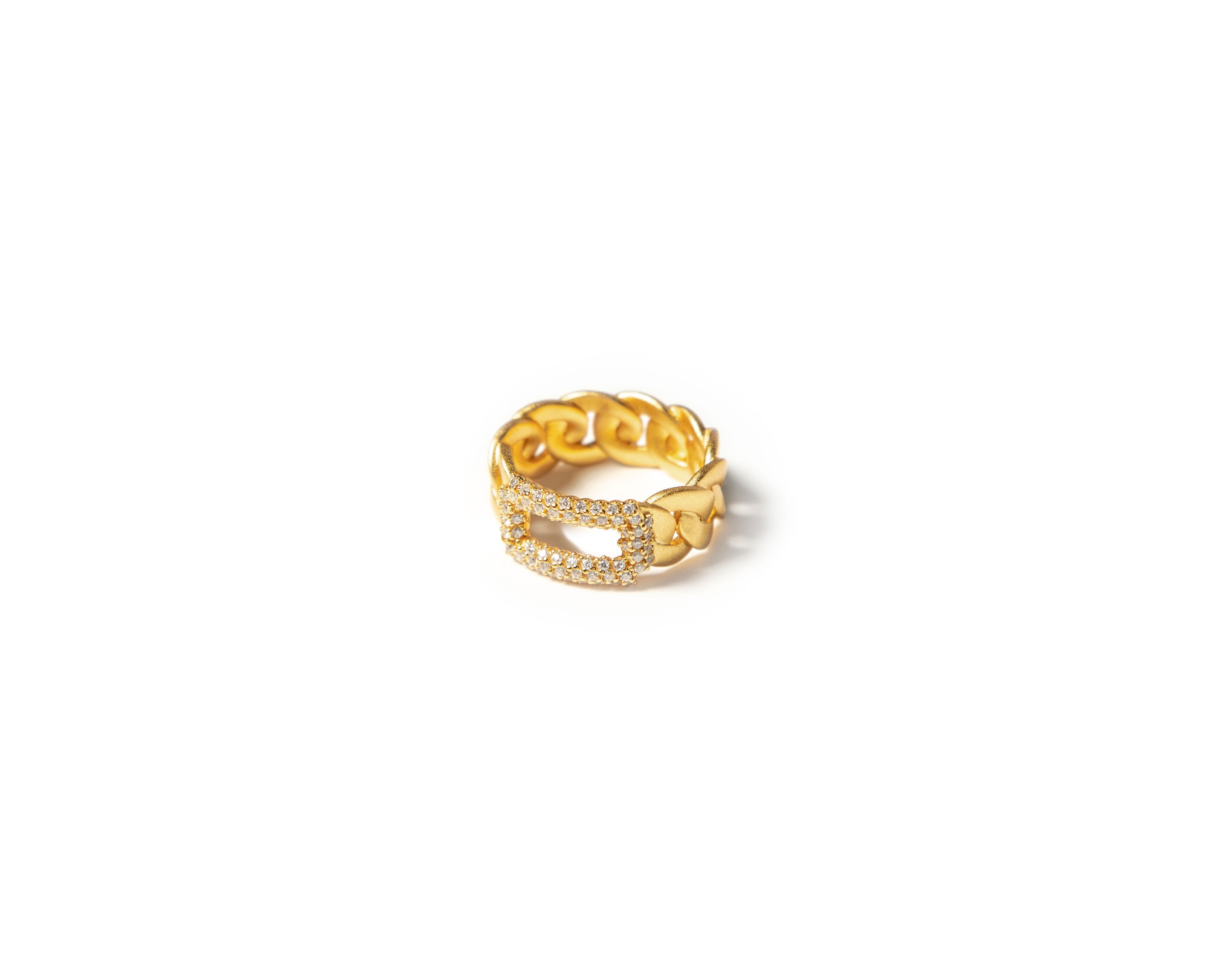 ZARUX - 20k Yellow Gold Vermeil Ring with Cubic Zirconia