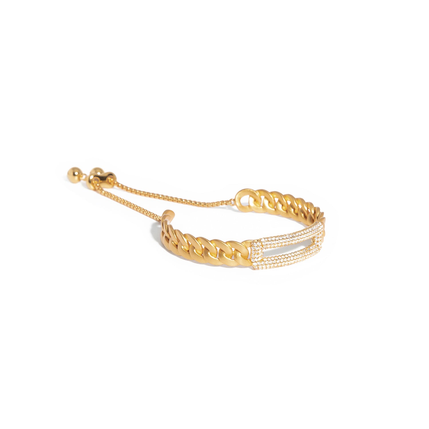 ZARUX - 20k Yellow Gold Vermeil Bracelet with Cubic Zirconia