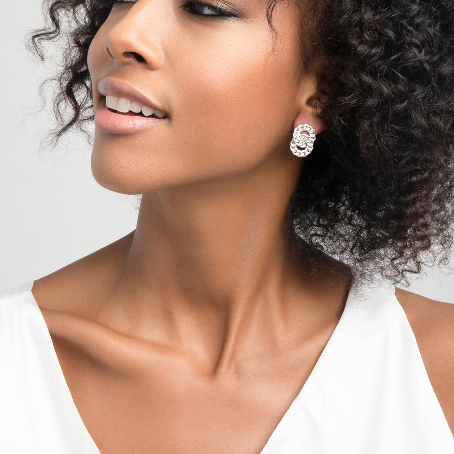 ZARUX - 18k White Gold Vermeil Earrings