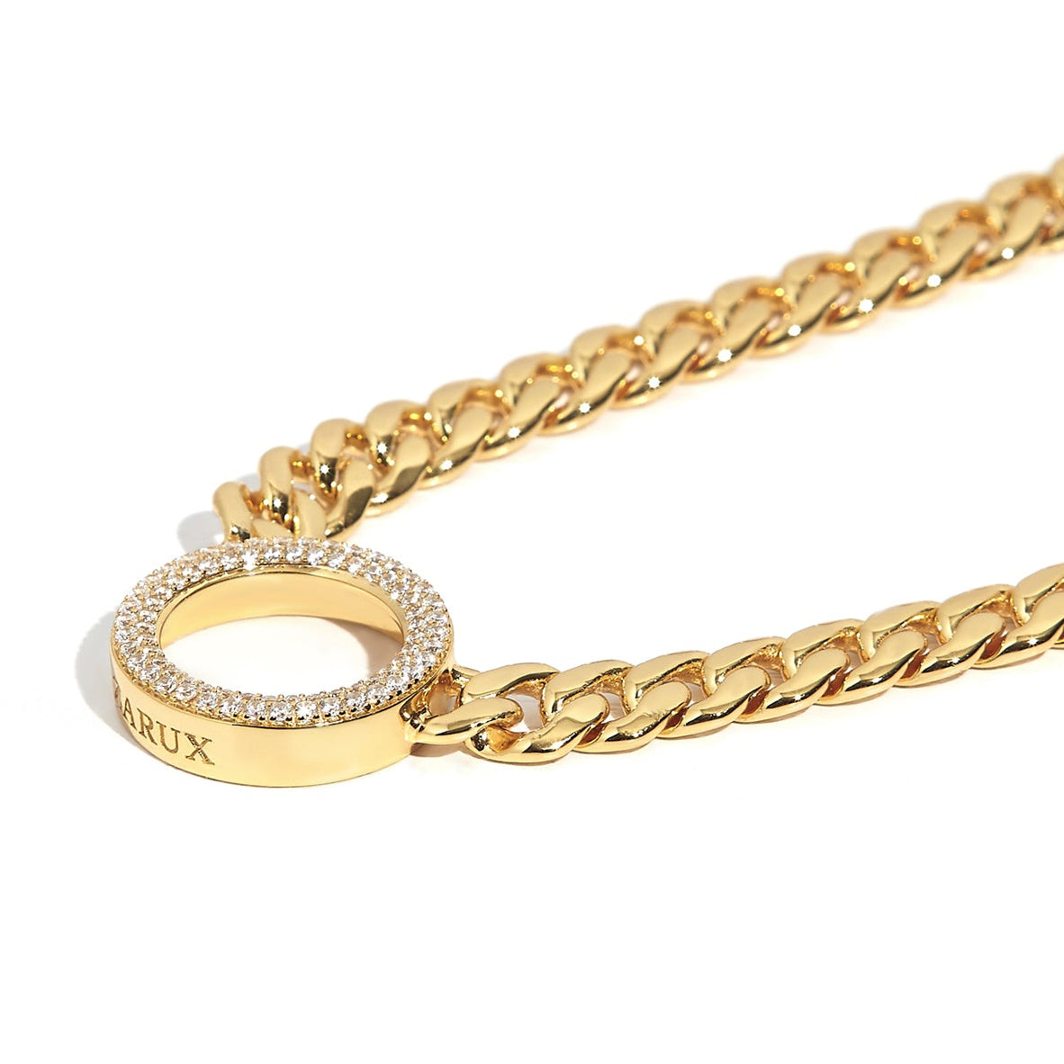 ZARUX - 20k Yellow Gold Vermeil Choker with Cubic Zirconia