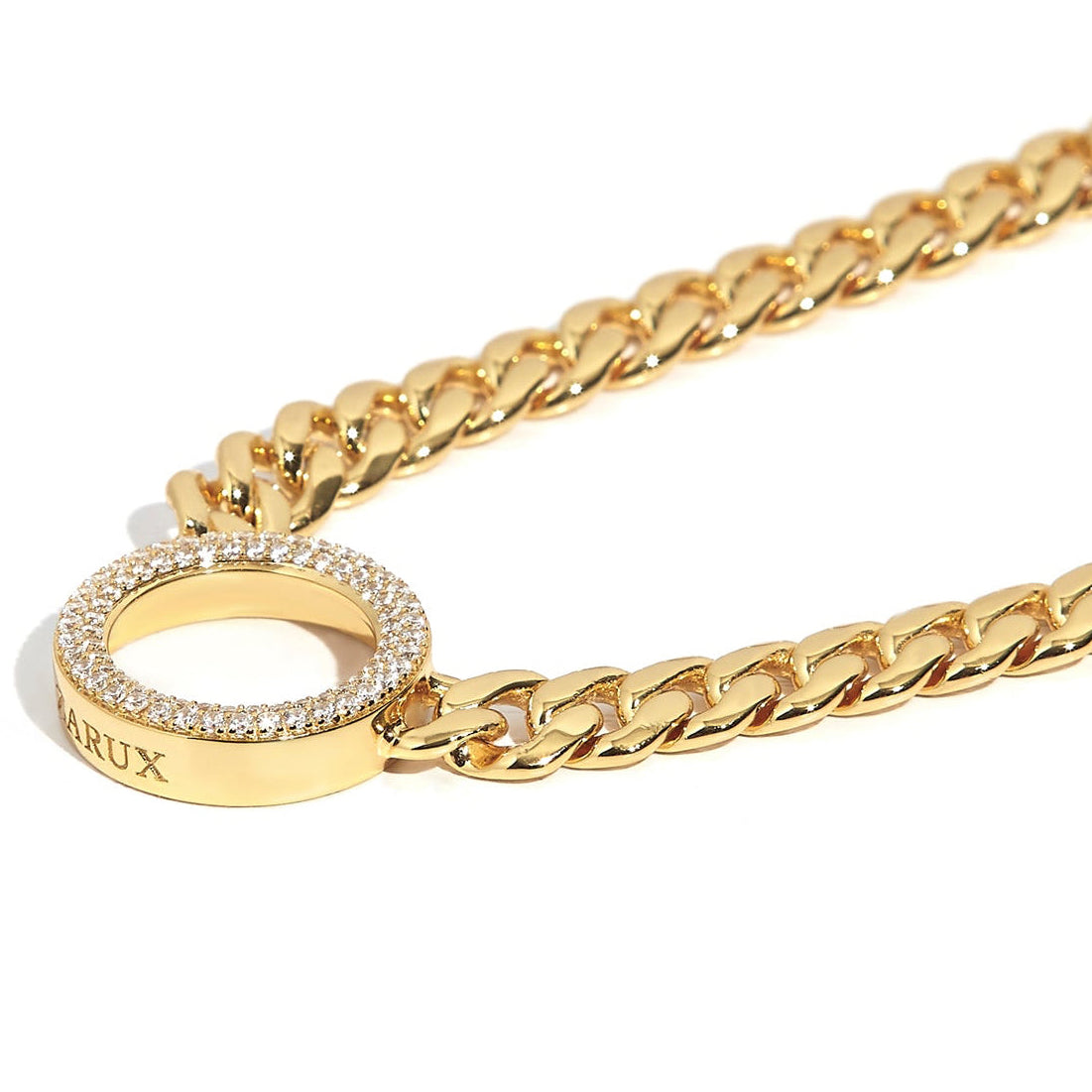 ZARUX - 20k Yellow Gold Vermeil Choker with Cubic Zirconia