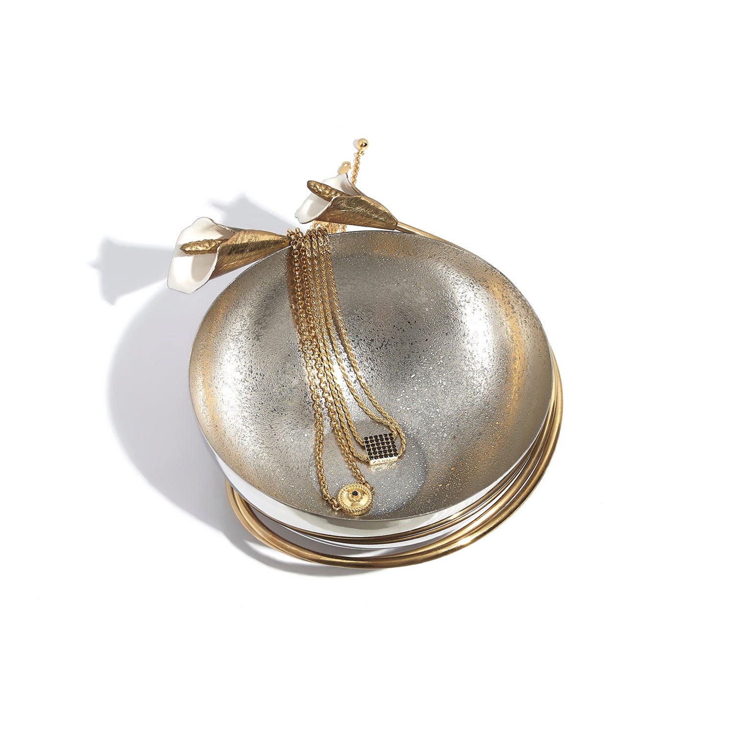 ZARUX - 20k Yellow Gold Vermeil Necklace with Black Onyx