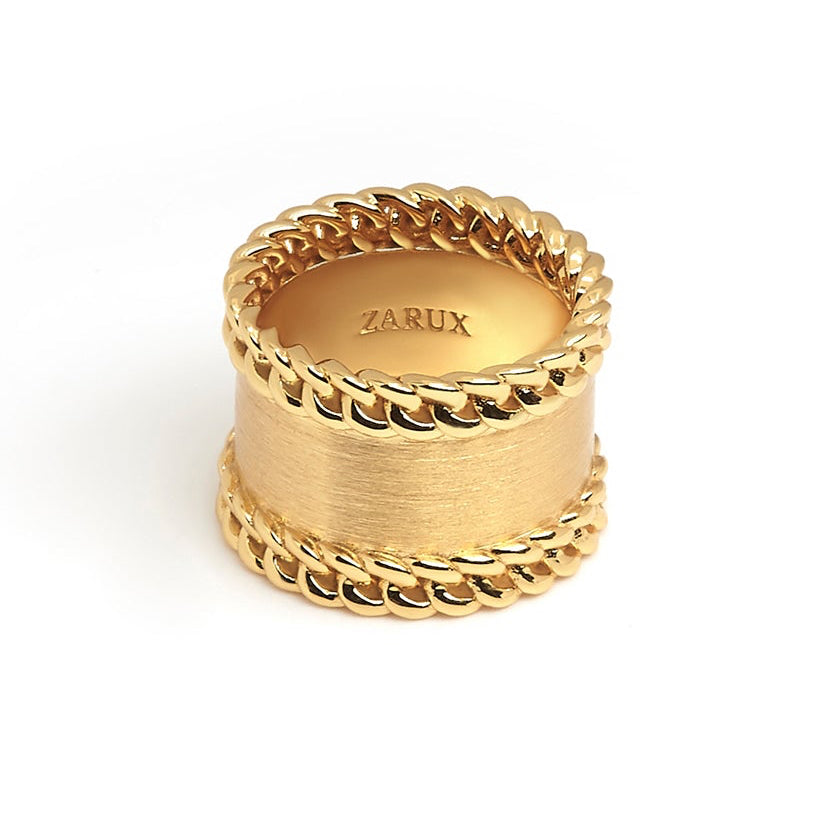 ZARUX - 20k Yellow Gold Vermeil Ring with Cubic Zirconia