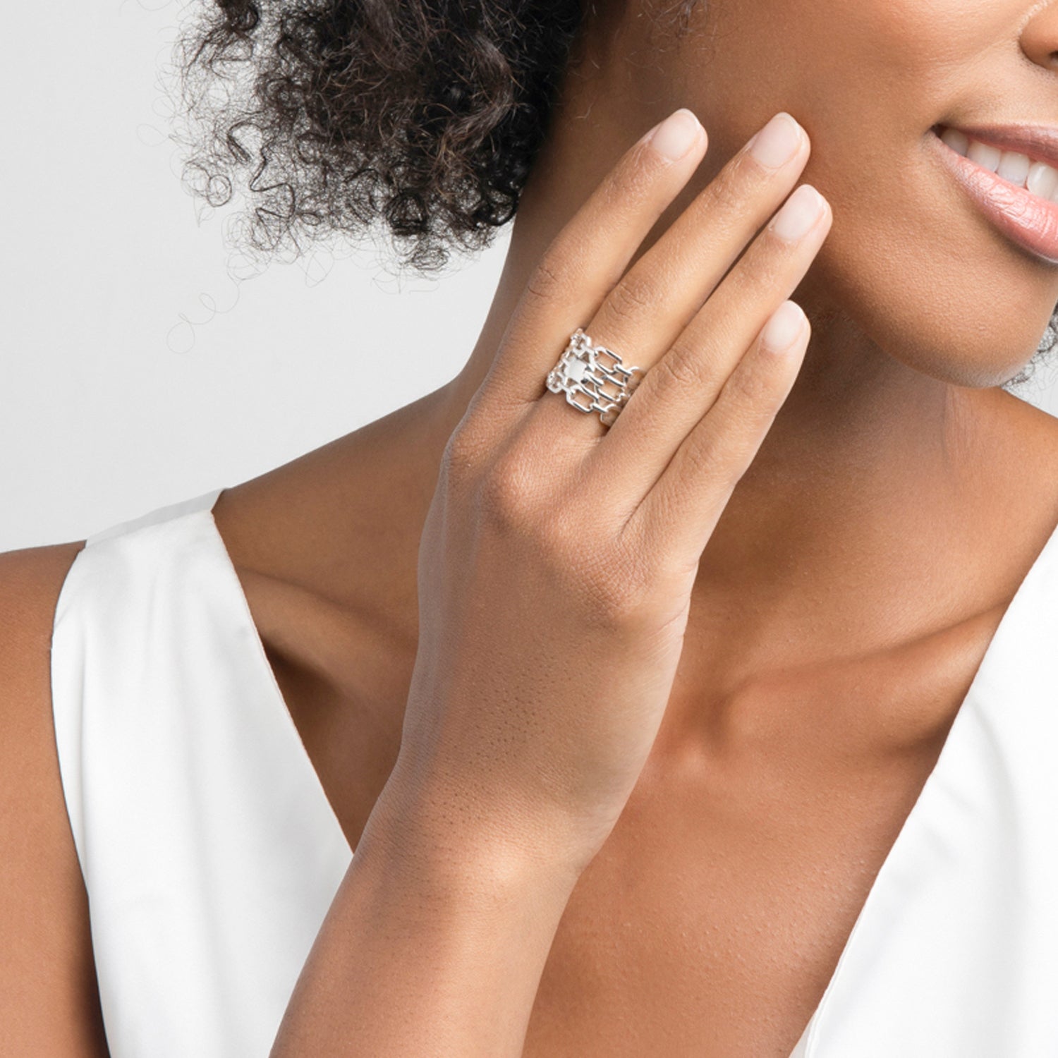 ZARUX - 18k White Gold Vermeil Ring