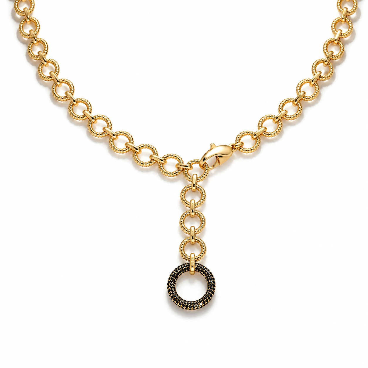 Modern Circle Link Necklace