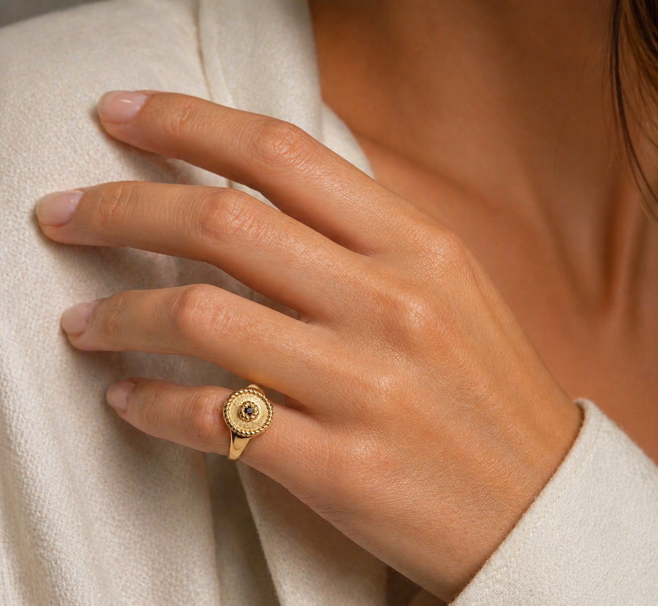 EVIL EYE Pinky Ring