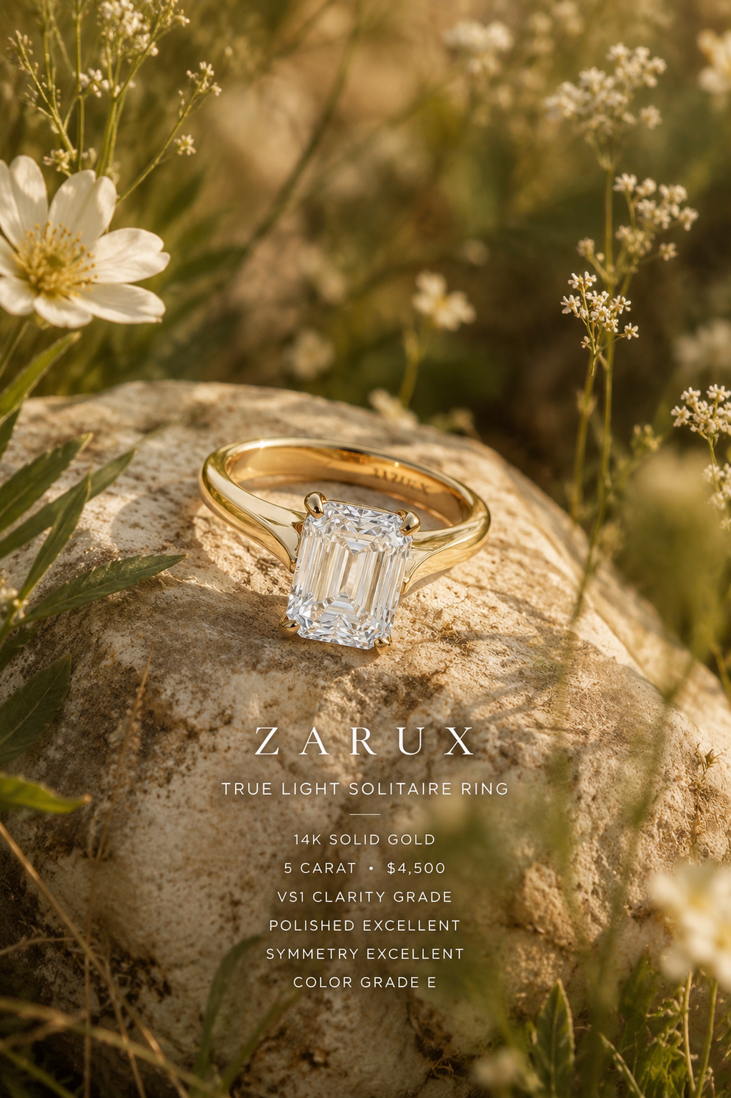 TrueLight Solitaire Ring