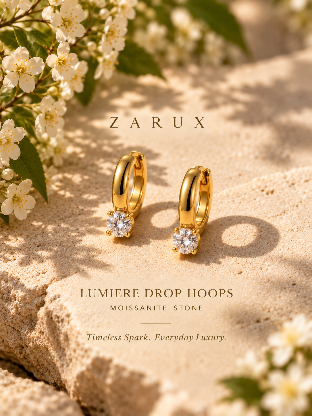 Lumiere Moissanite Huggie Earrings