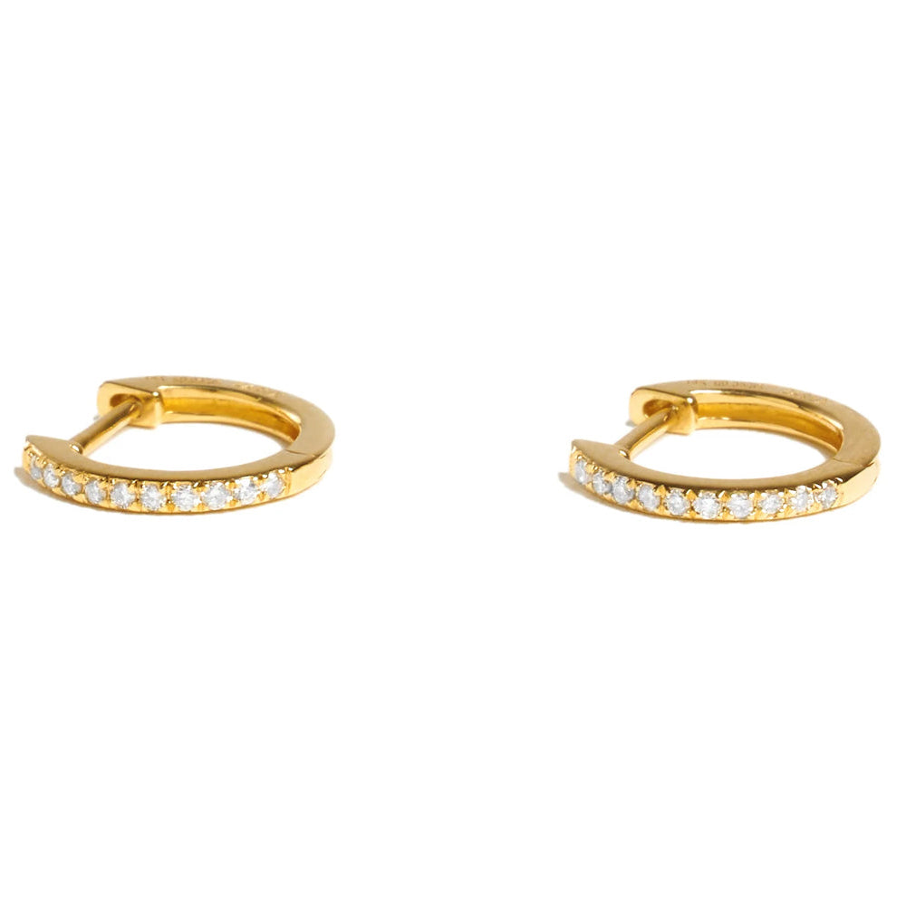 Diamond Pavé Huggie Hoops