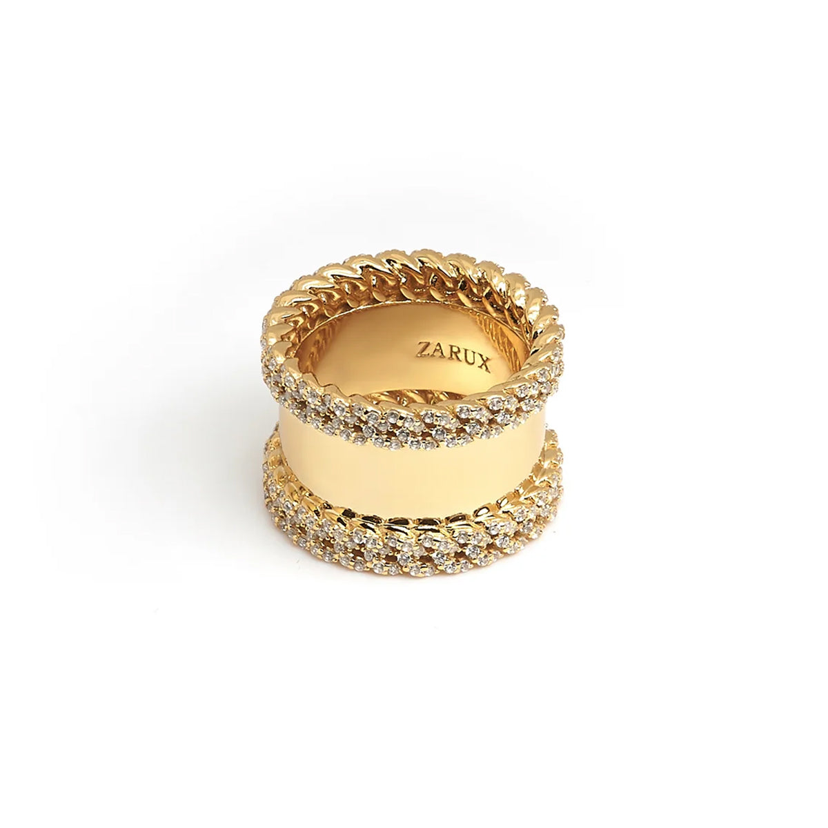 Side Braid with Stone Ring