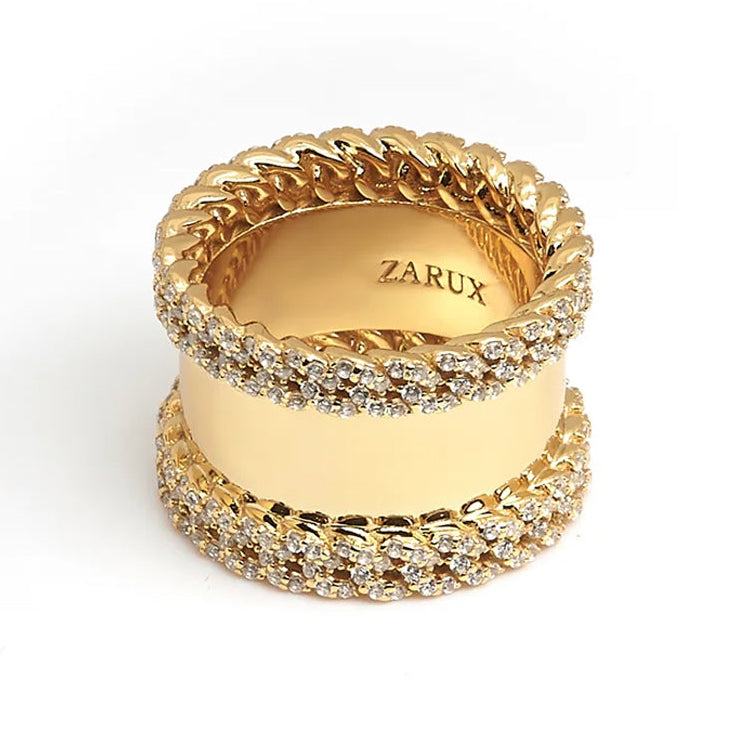 Side Braid with Stone Ring