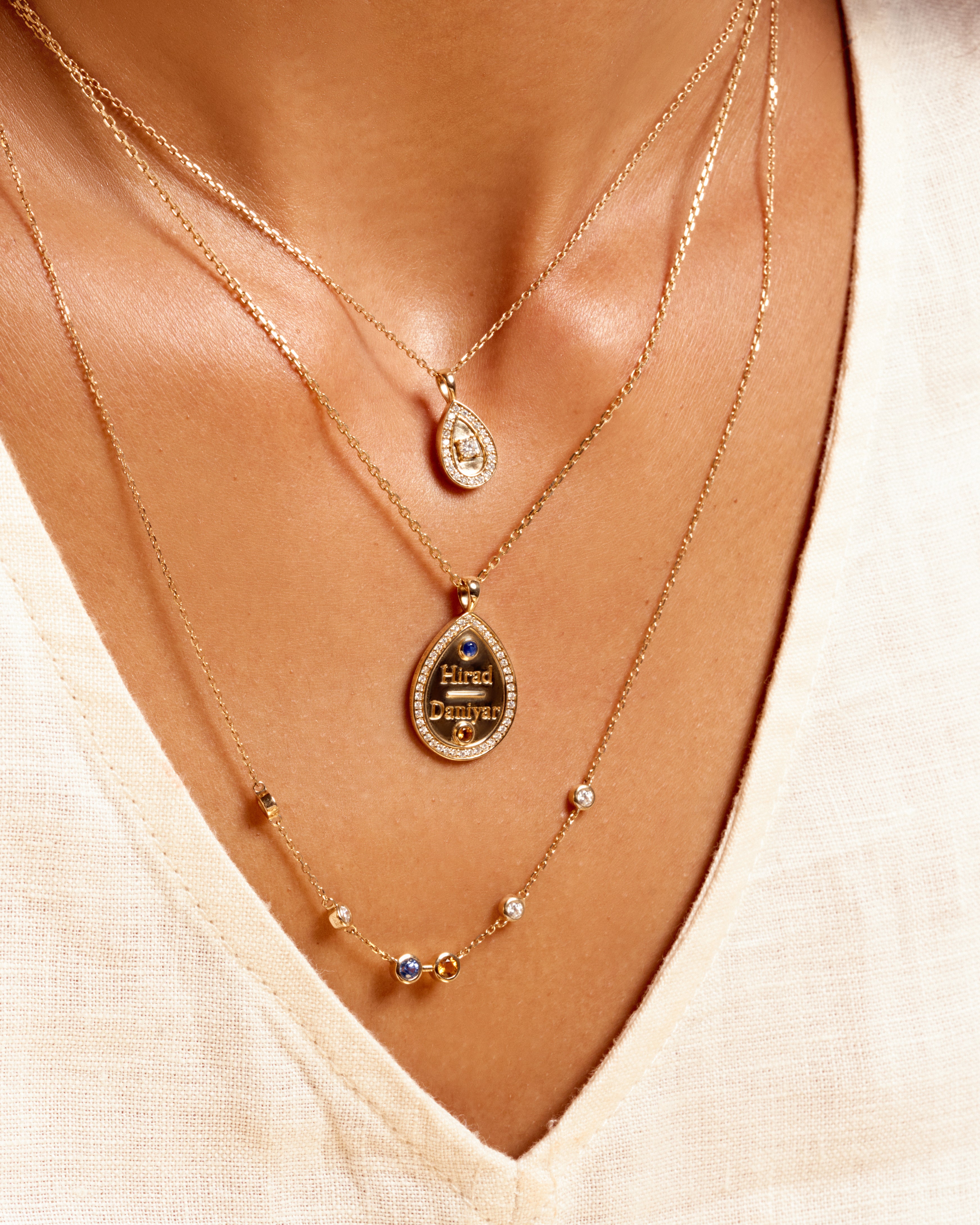 Eternal Embrace Birthstone & Name Pendant Necklace