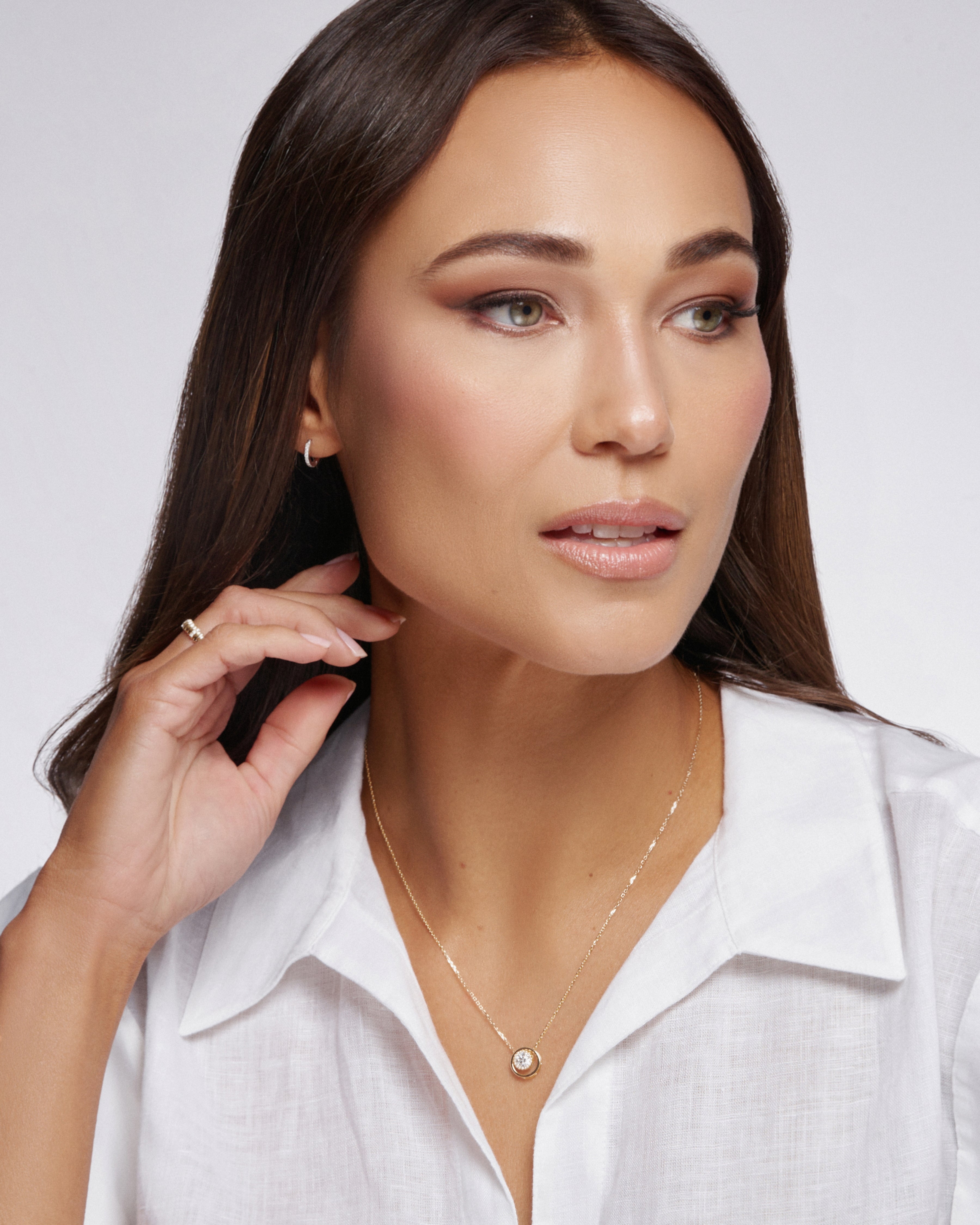 Eternal Halo Diamond Pendant Necklace
