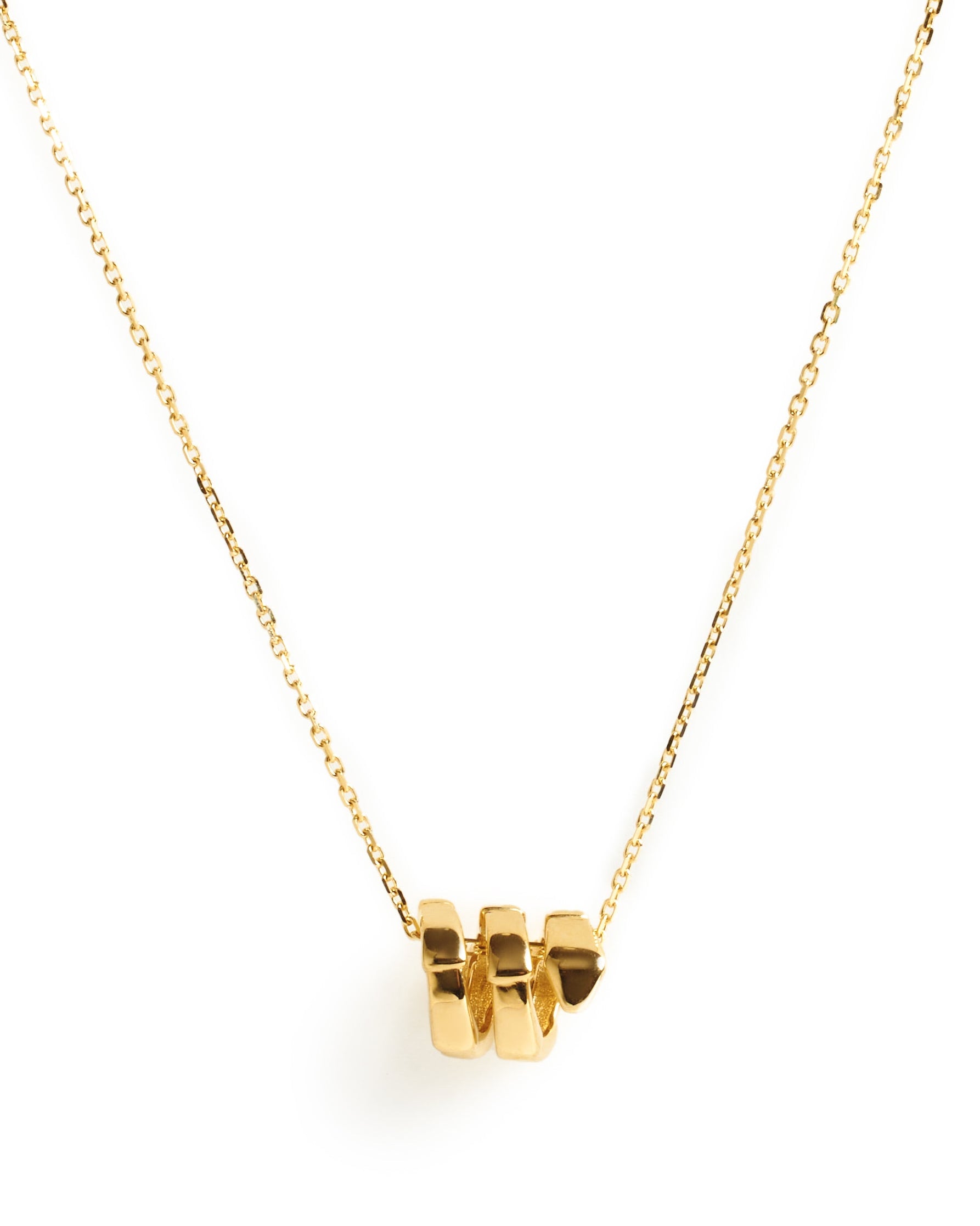 Elegant Gold Barrel Pendant Necklace
