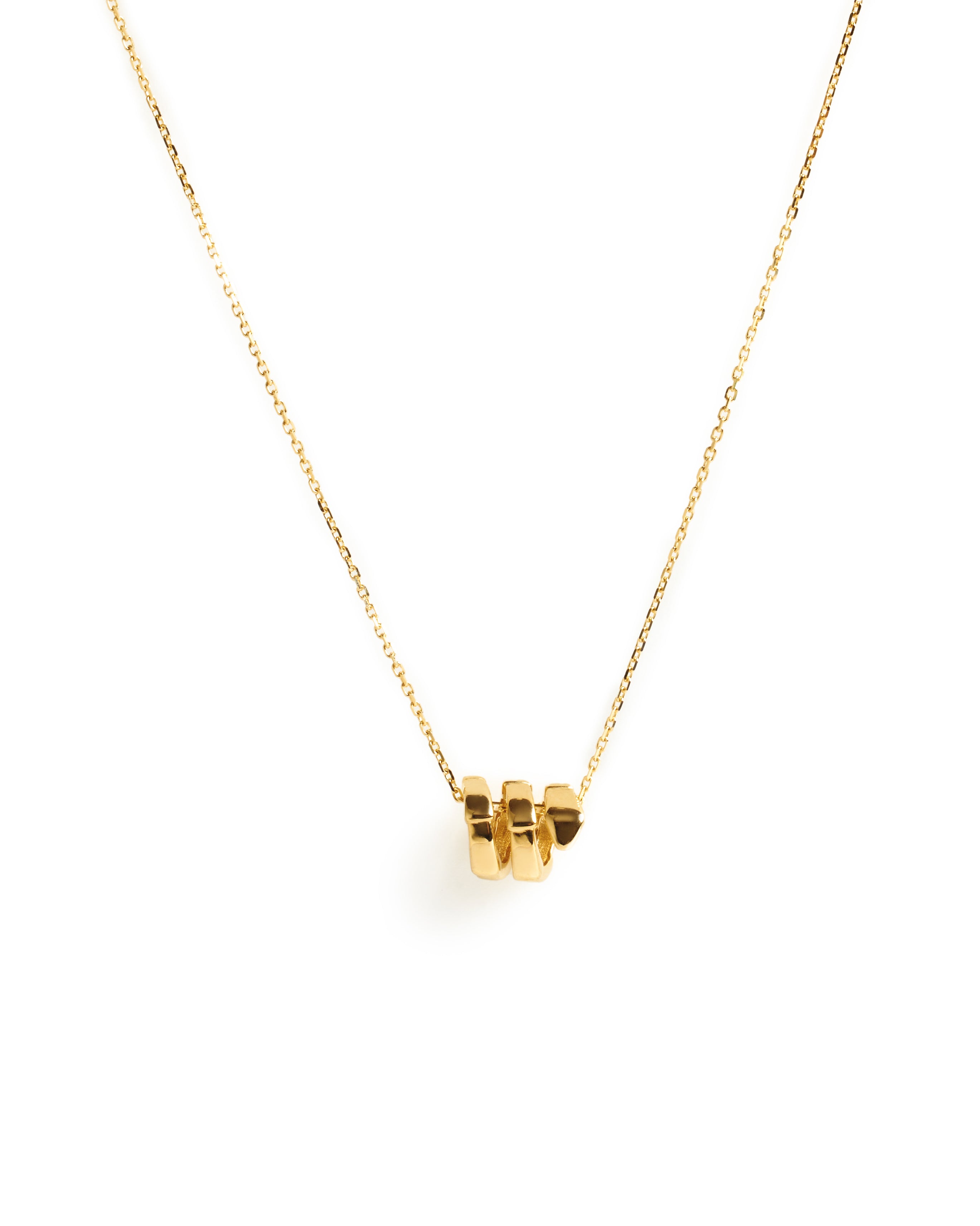 Elegant Gold Barrel Pendant Necklace