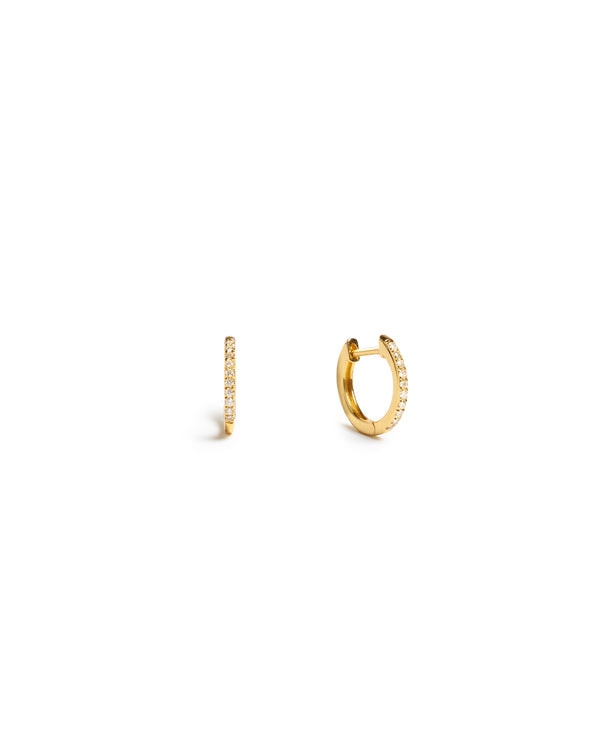 Diamond Pavé Huggie Hoops
