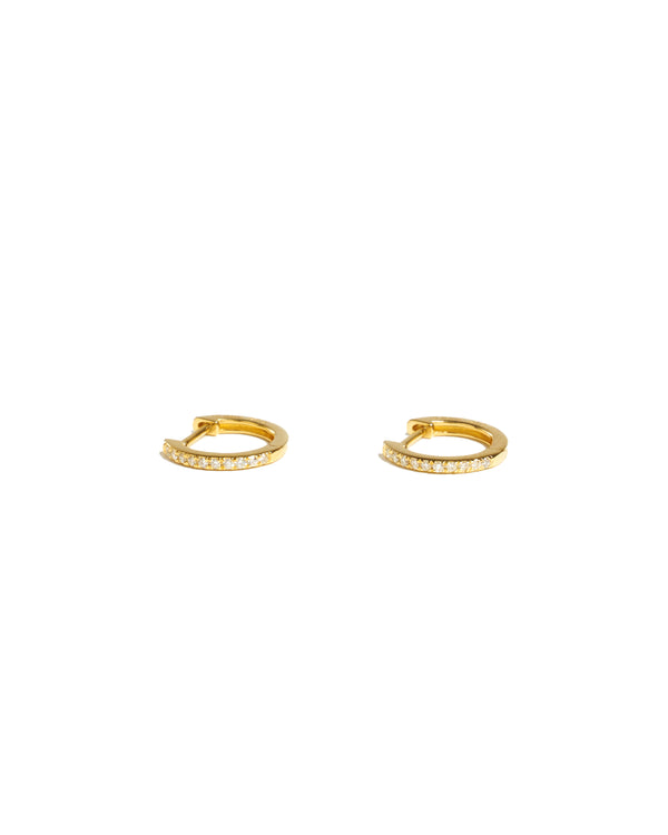 Diamond Pavé Huggie Hoops