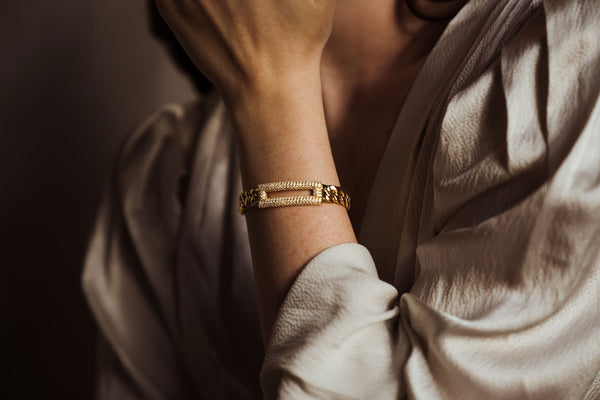ZARUX - 20K gold vermeil bracelet with cubic zirconia