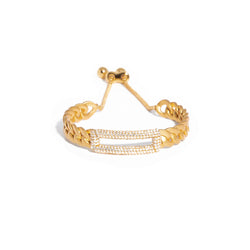 ZARUX - 20k Yellow Gold Vermeil Bracelet with Cubic Zirconia