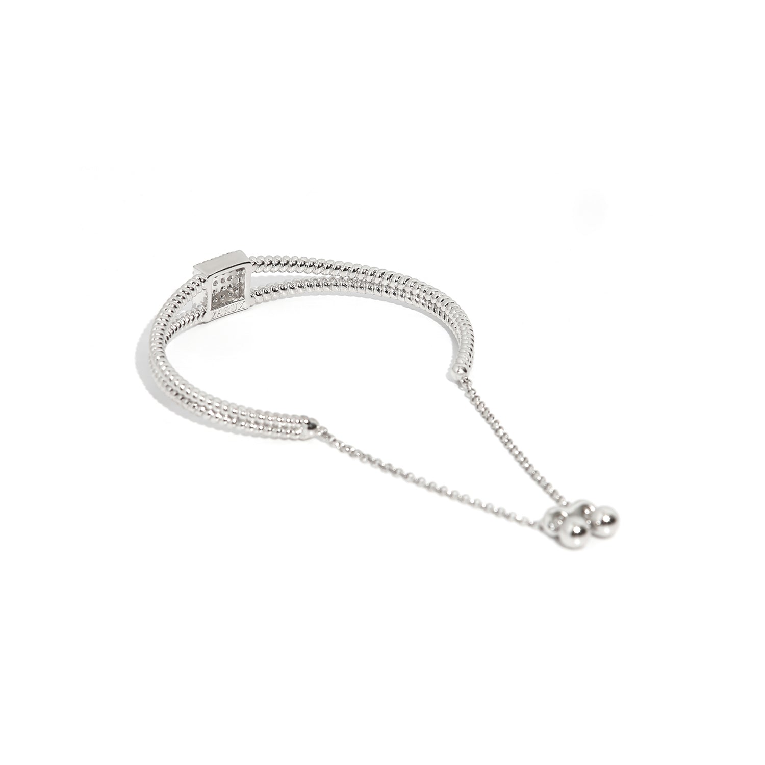 Twist Square White Bracelet