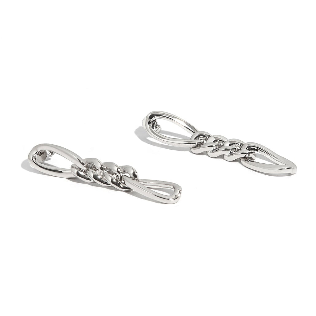 ZARUX - 18k White Gold Vermeil Drop Earrings