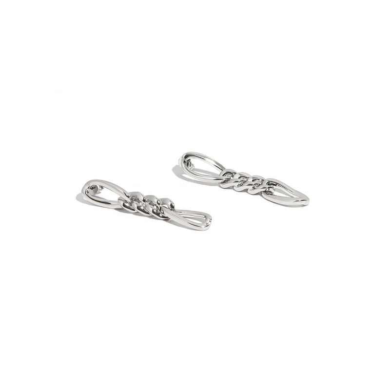 ZARUX - 18k White Gold Vermeil Drop Earrings