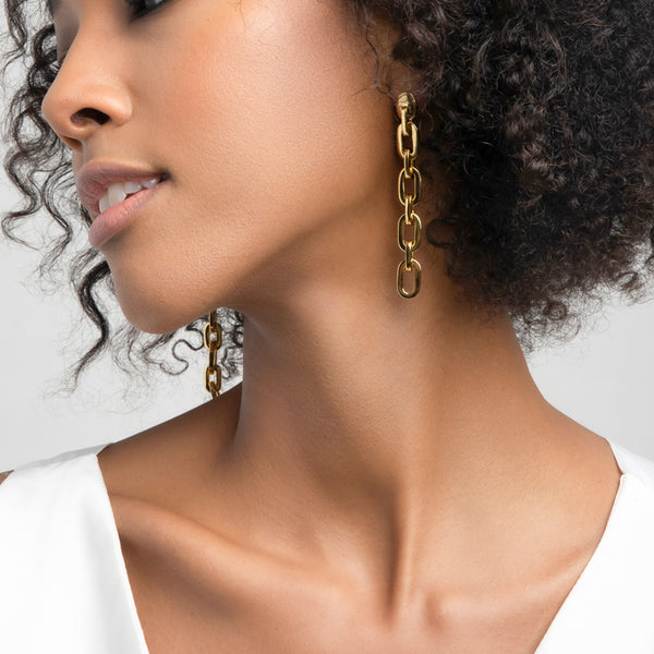 ZARUX - 20k Yellow Gold Vermeil Drop Earrings