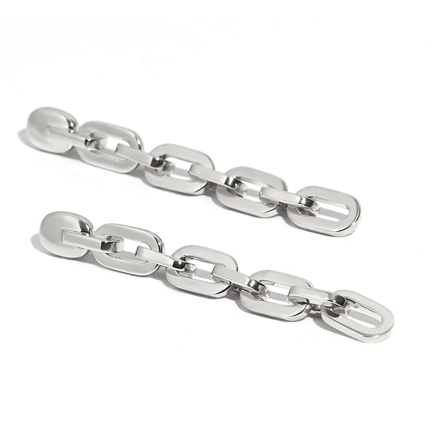 ZARUX - 18k White Gold Vermeil Drop Earrings