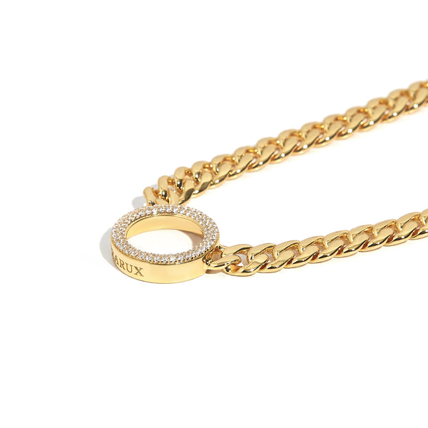 ZARUX - 20k Yellow Gold Vermeil Choker with Cubic Zirconia