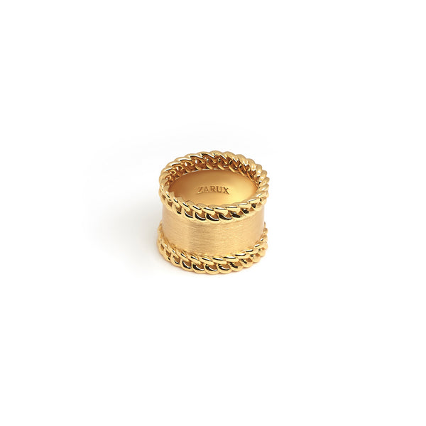 ZARUX - 20k Yellow Gold Vermeil Ring with Cubic Zirconia