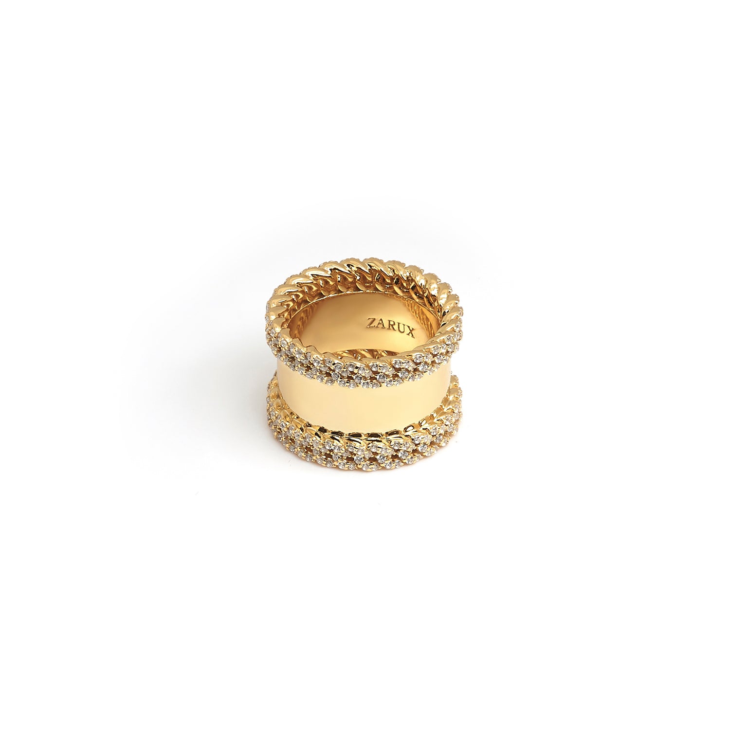 ZARUX- 20K gold vermeil with 4A CZ ring