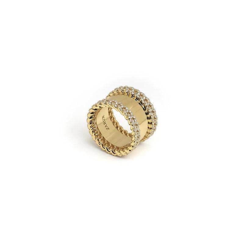 ZARUX- 20K gold vermeil with 4A CZ ring