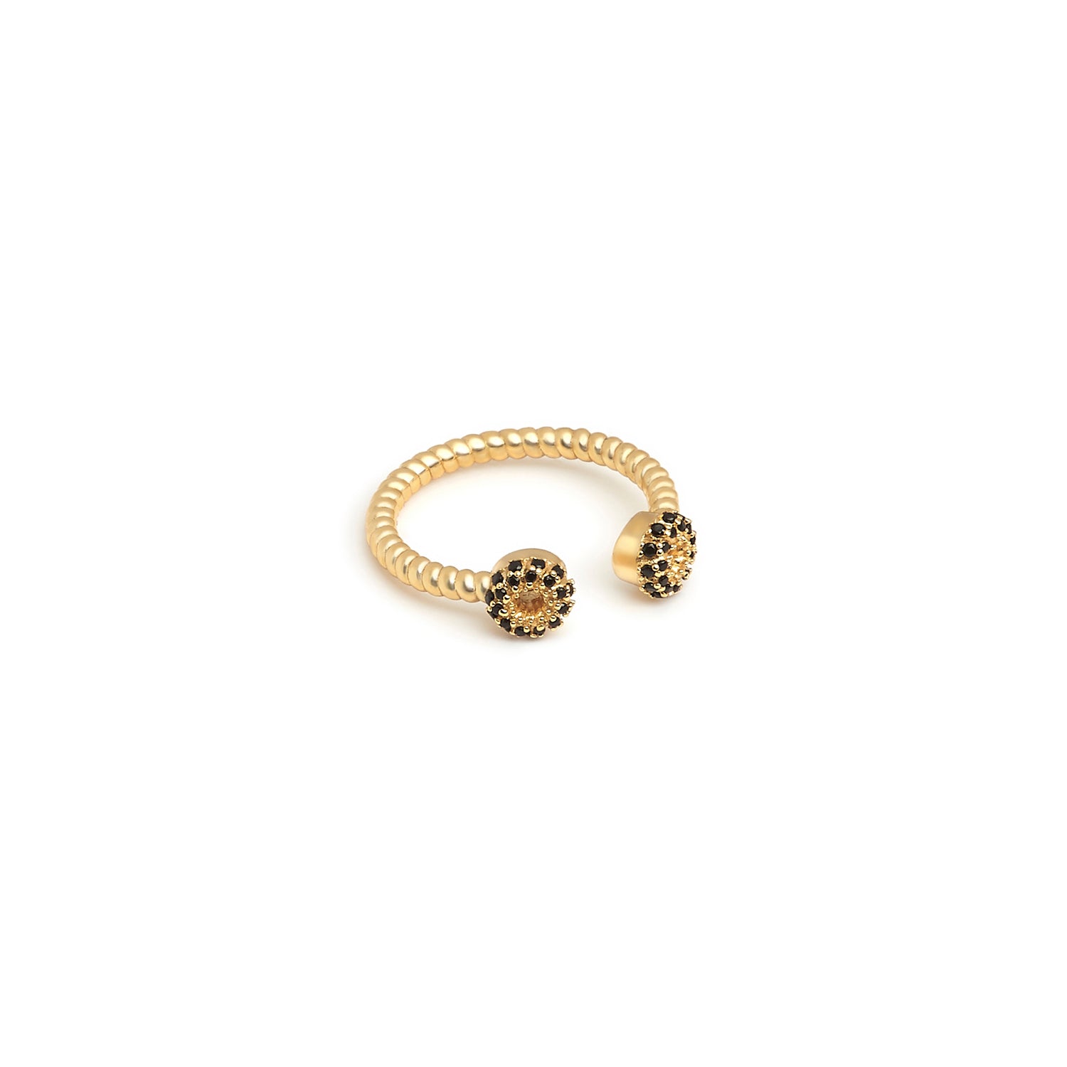 ZARUX - 20k Yellow Gold Vermeil Ring with Black Onyx