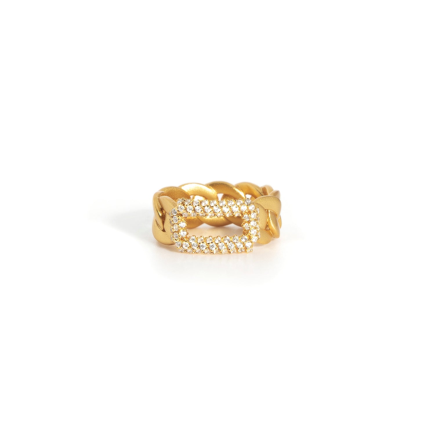 ZARUX - 20k Yellow Gold Vermeil Ring with Cubic Zirconia