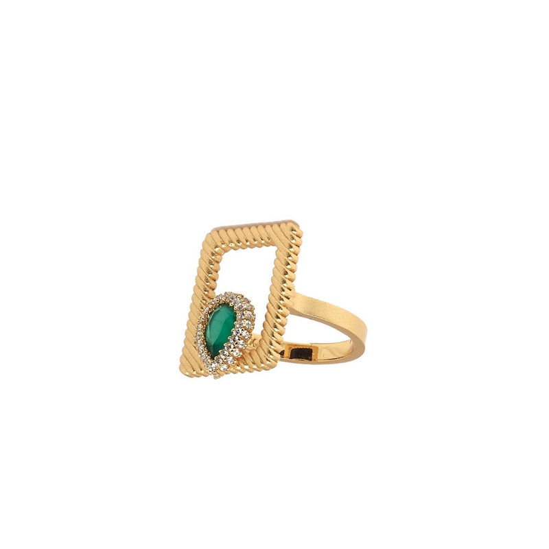 Elegant Green Onyx Ring